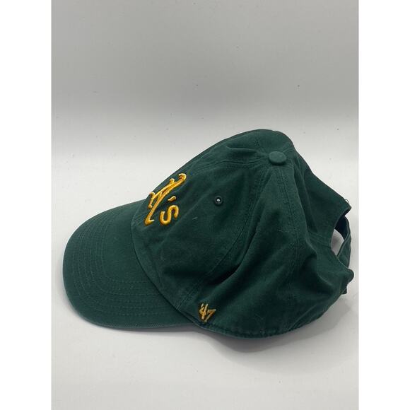 47’ BRAND Women’s Green-Yellow Embroidered A’s Adjustable Hat SZ OS - Picture 4 of 9